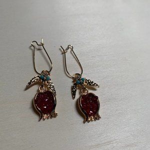 Bird Pomegranate Earring Drop Earrings Special Gift